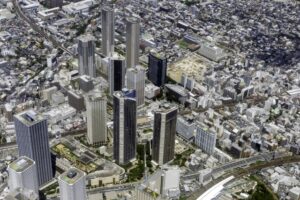 武蔵小杉の空撮