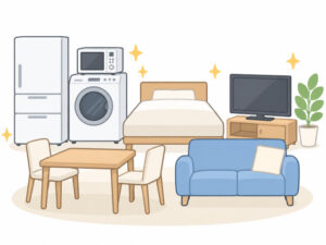 レンタルできる家電や家具の例